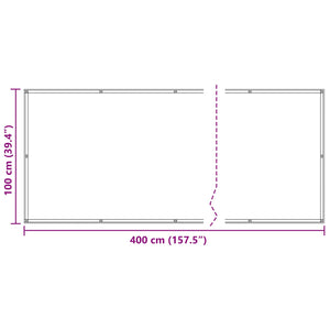 Οθόνη Μπαλκονιού Πορτοκαλί και Καφέ 100 x 400 cm Ύφασμα Όξφορντ - Pakobazaar
