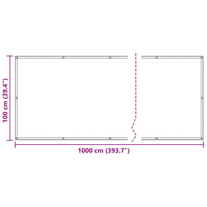 Οθόνη Μπαλκονιού Πορτοκαλί και Καφέ 100 x 1000 cm - Pakobazaar