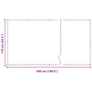 Οθόνη Μπαλκονιού Πορτοκαλί και Καφέ 110 x 500 cm Ύφασμα Όξφορντ - Pakobazaar