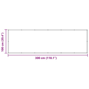 Οθόνη Μπαλκονιού Μπεζ 100 x 300 cm Ύφασμα Όξφορντ - Pakobazaar