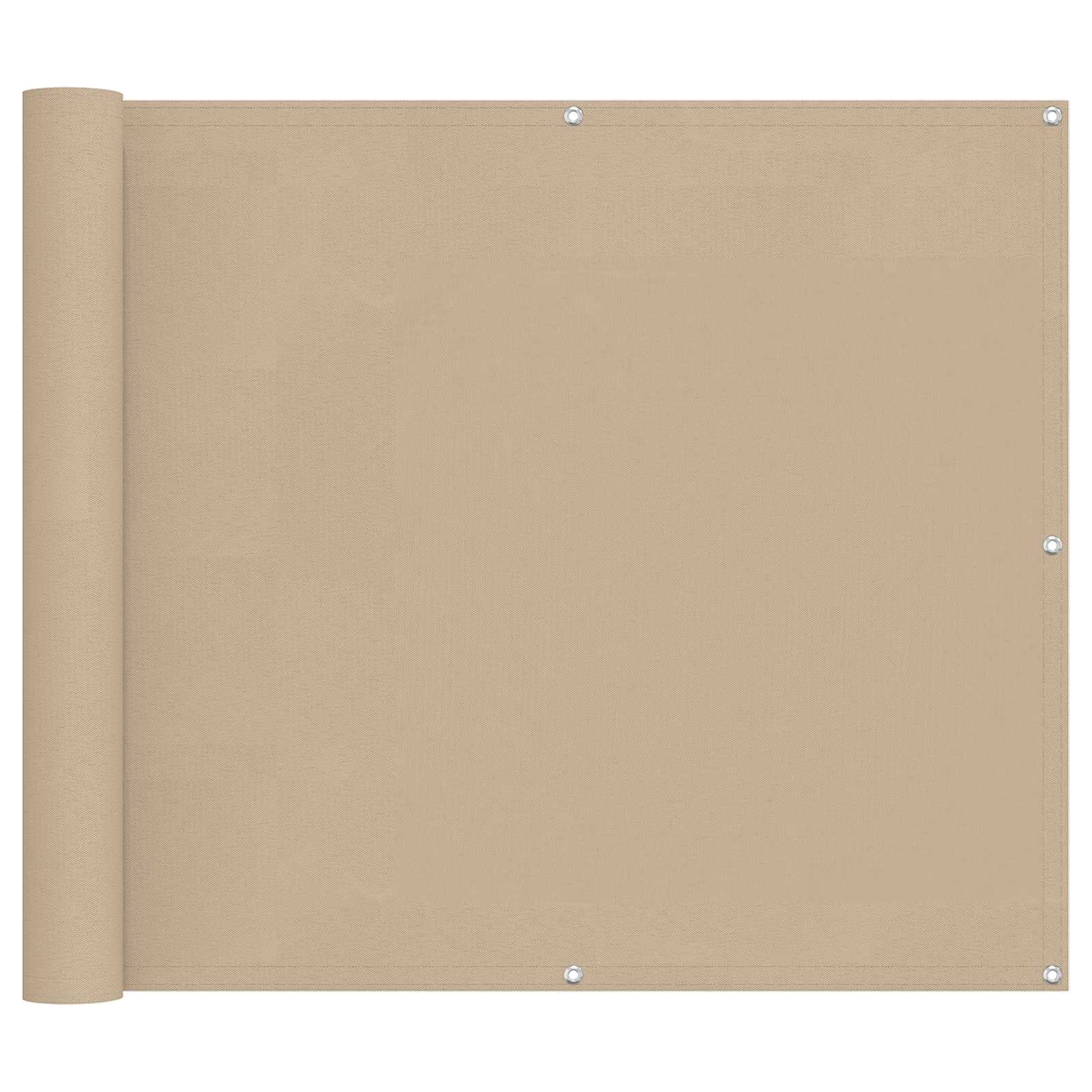Οθόνη Μπαλκονιού Μπεζ 100 x 600 cm Ύφασμα Όξφορντ - Pakobazaar