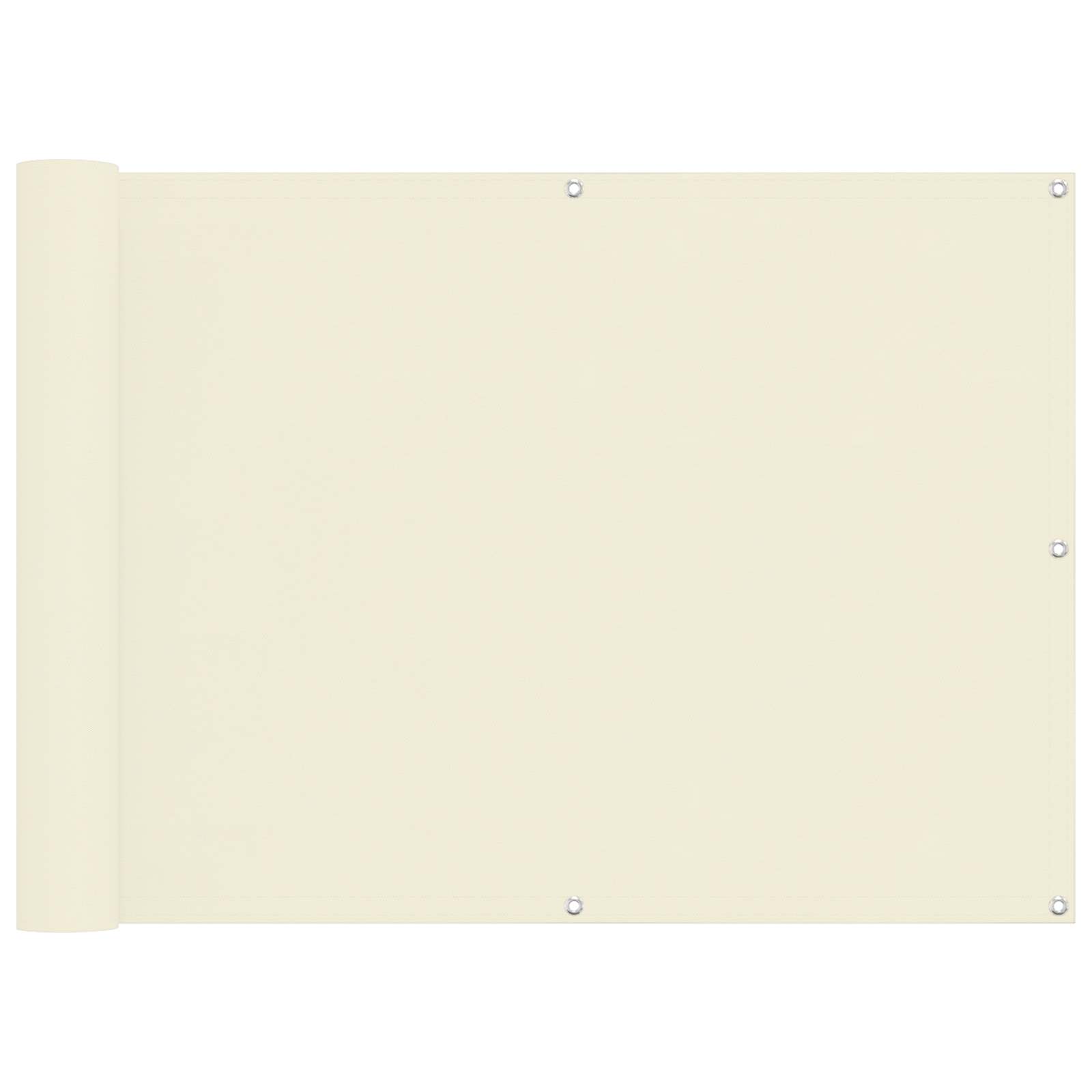 Οθόνη Μπαλκονιού Κρεμ 75 x 200 cm Ύφασμα Όξφορντ - Pakobazaar