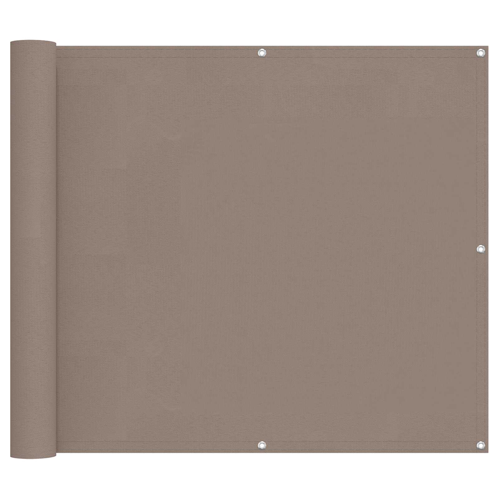 Οθόνη Μπαλκονιού Taupe 100 x 600 cm Ύφασμα Όξφορντ - Pakobazaar
