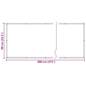 Οθόνη Μπαλκονιού Μπορντό 90 x 800 cm - Pakobazaar