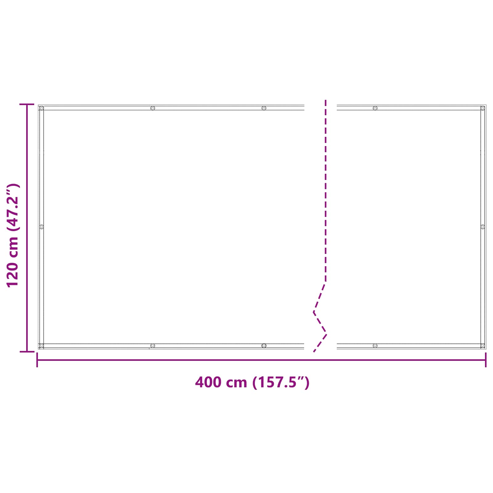 Οθόνη Μπαλκονιού Μπορντό 120 x 400 cm - Pakobazaar