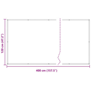 Οθόνη Μπαλκονιού Μπορντό 120 x 400 cm - Pakobazaar