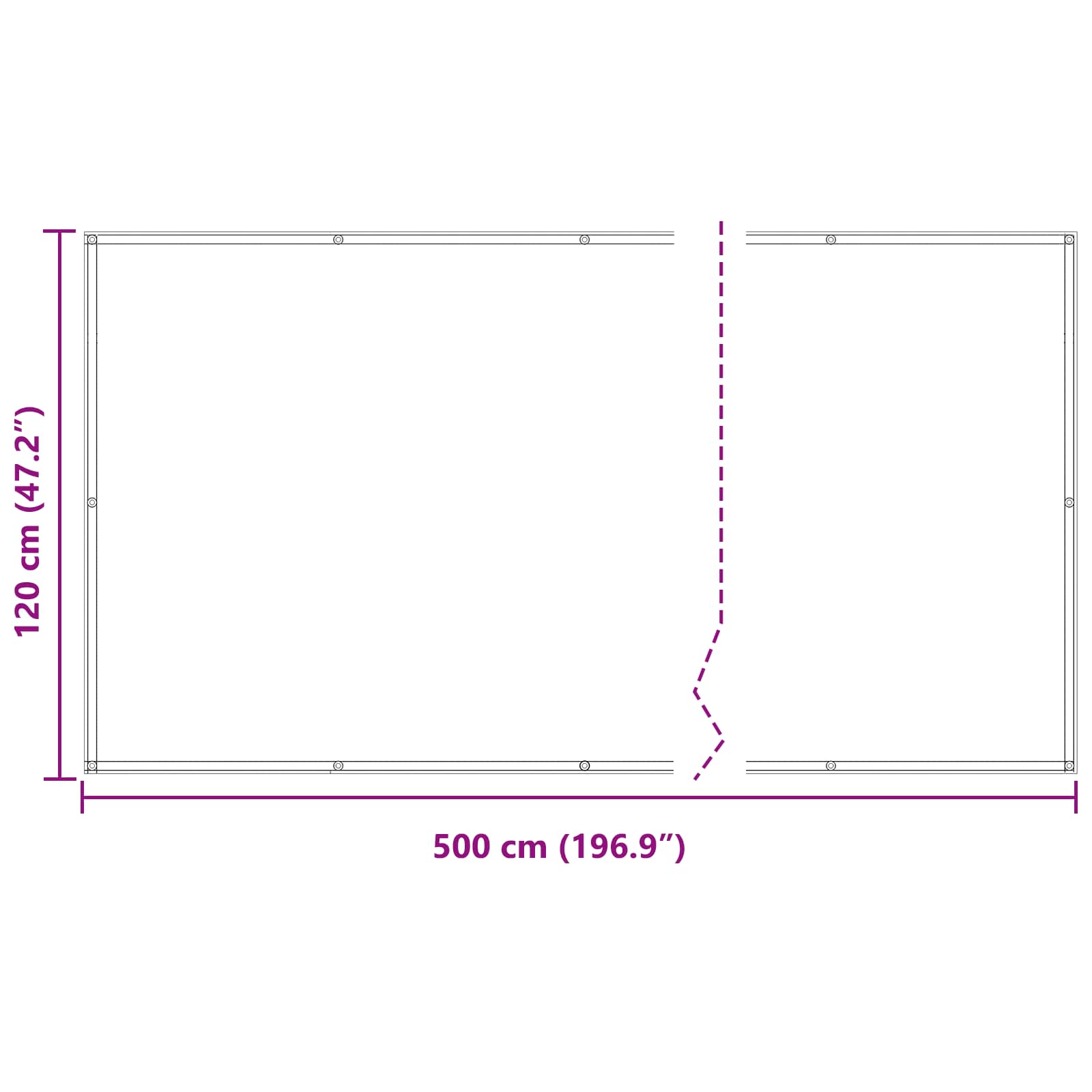 Οθόνη Μπαλκονιού Μπορντό 120 x 500 cm - Pakobazaar