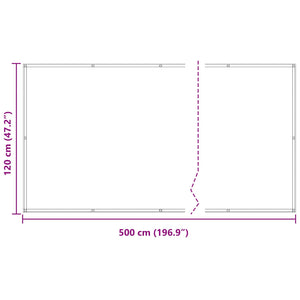 Οθόνη Μπαλκονιού Μπορντό 120 x 500 cm - Pakobazaar