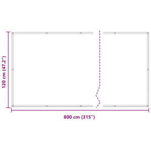 Οθόνη Μπαλκονιού Μπορντό 120 x 800 cm - Pakobazaar