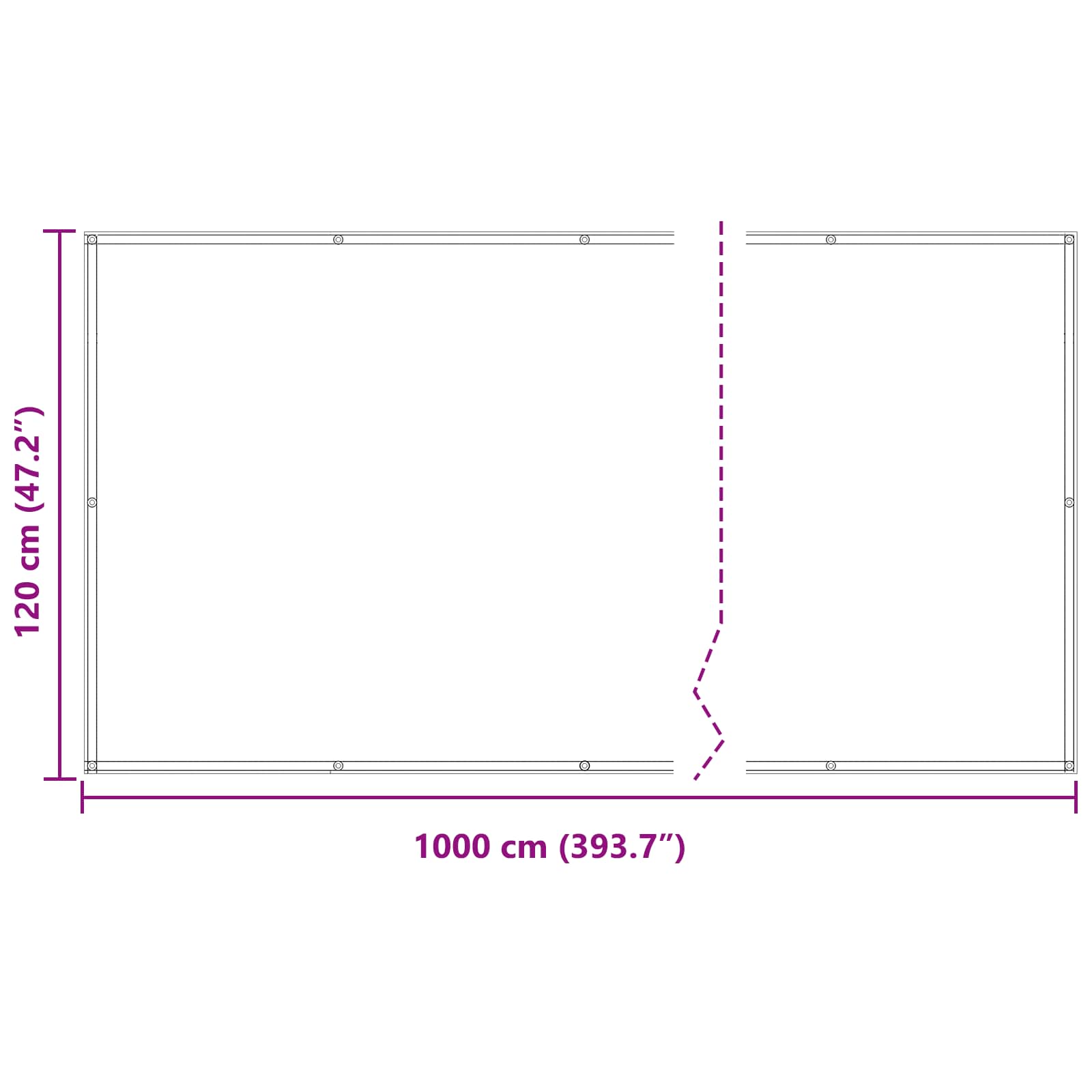 Οθόνη Μπαλκονιού Μπορντό 120 x 1000 cm - Pakobazaar