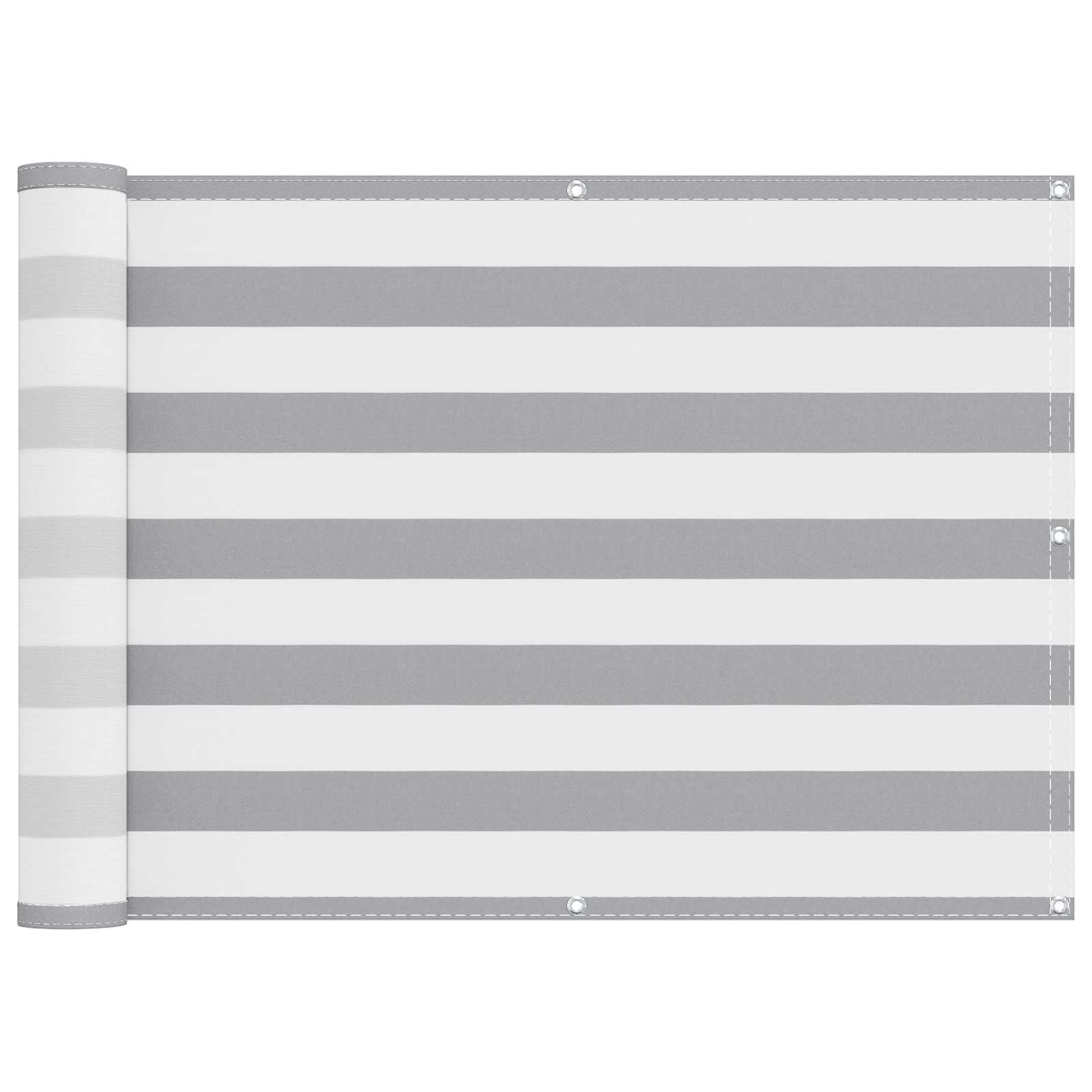 Οθόνη Μπαλκονιού Ανοιχτό Γκρι και Λευκό 75 x 400 cm - Pakobazaar