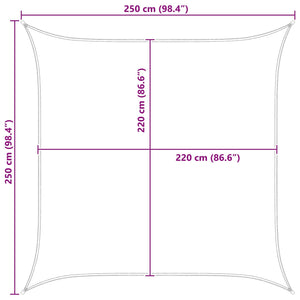 Πανί σκιάς Πορτοκαλί και Καφέ 2,5 x 2,5 m - Pakobazaar
