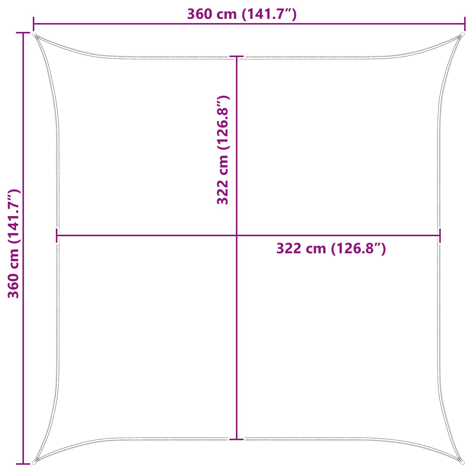Πανί σκιάς Πορτοκαλί και Καφέ 3,6 x 3,6 m - Pakobazaar