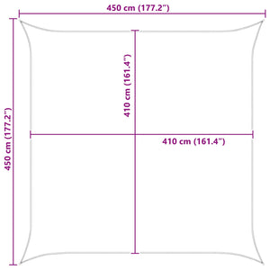 Πανί σκιάς Πορτοκαλί και Καφέ 4,5 x 4,5 m - Pakobazaar