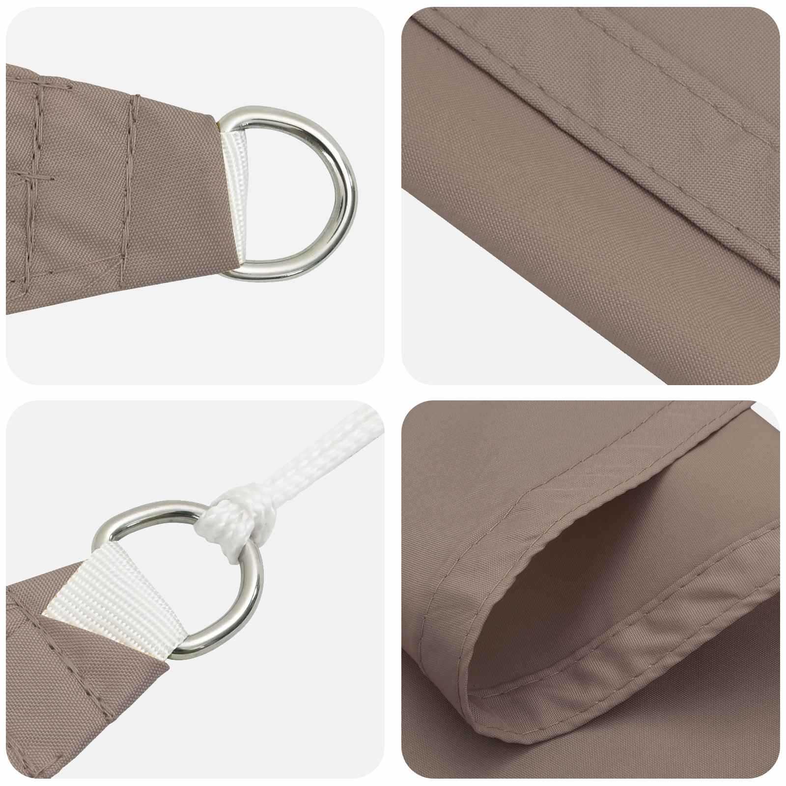 Πανί σκιάς Taupe 6 x 2 m 100% Πολυέστερ Οξφόρδη - Pakobazaar