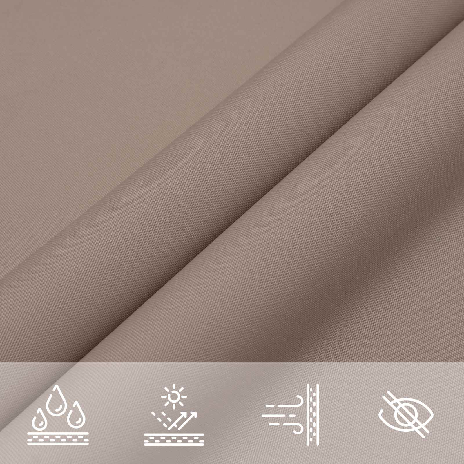Πανί σκιάς Taupe 6 x 2,5 μ 100% Πολυέστερ Οξφόρδη - Pakobazaar