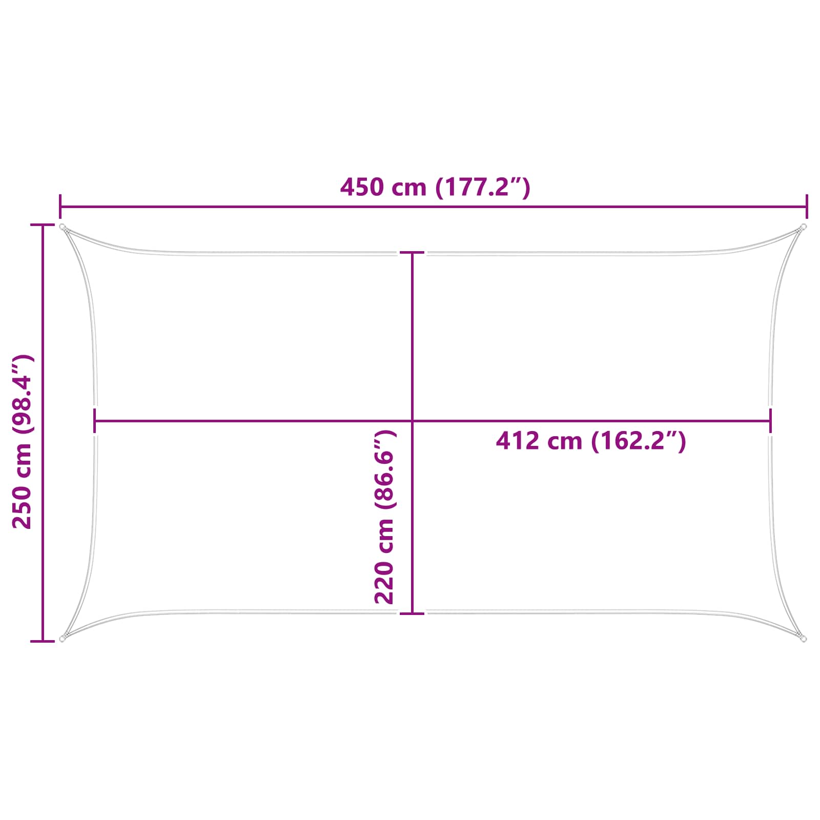 Πανί σκιάς Πορτοκαλί και Καφέ 4,5 x 2,5 μ - Pakobazaar