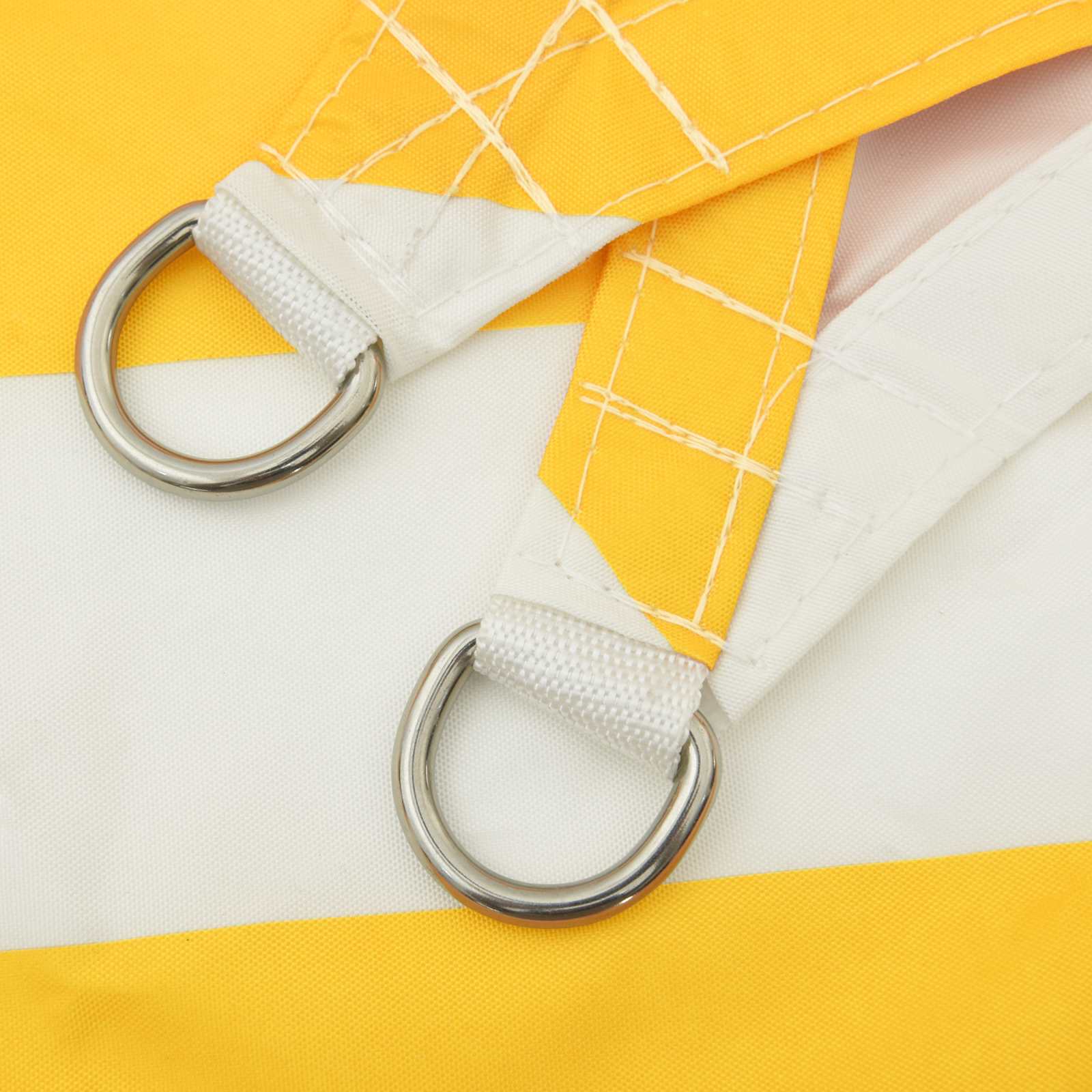 Πανί σκιάς Κίτρινο και Λευκό 5 x 2,5 μ 100% Πολυέστερ Οξφόρδη - Pakobazaar
