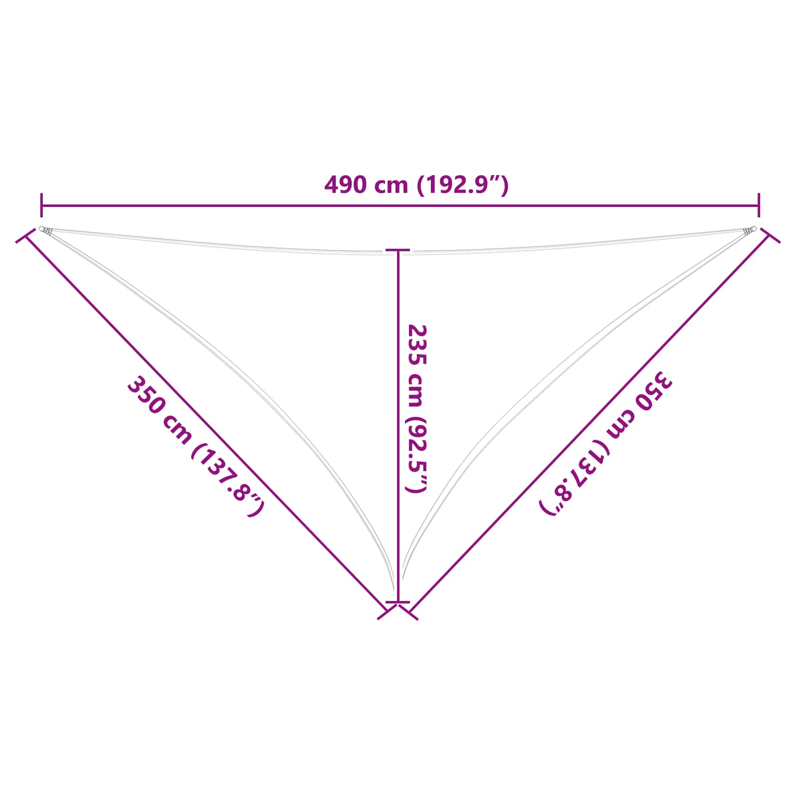 Σκίαση Ήλιου Εξωτερικού Χώρου 3,5 x 3,5 x 4,9 m - Pakobazaar
