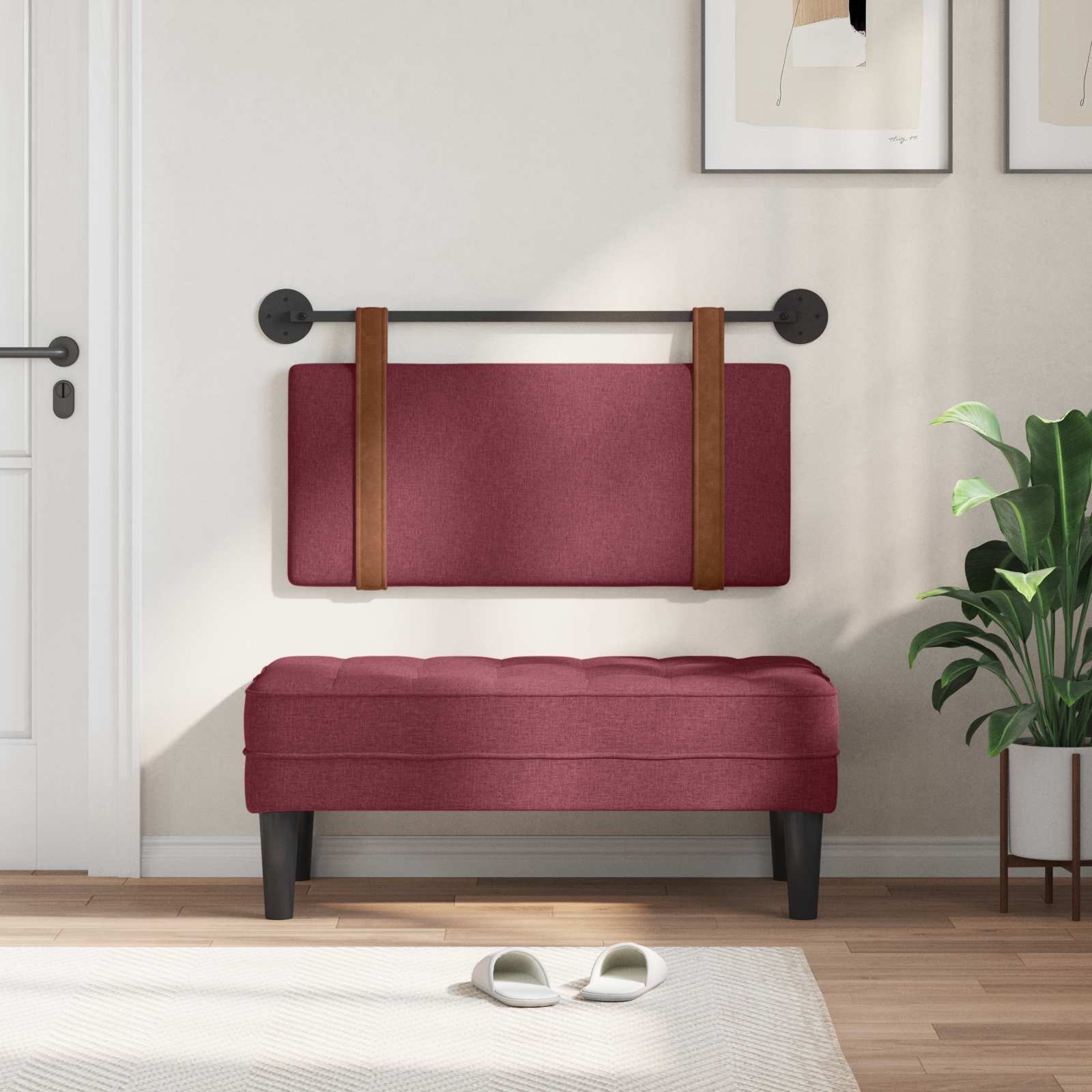 Κρεμαστό Κεφαλάρι Κόκκινο 80 x 40 cm Επεξεργασμένο ξύλο - Pakobazaar