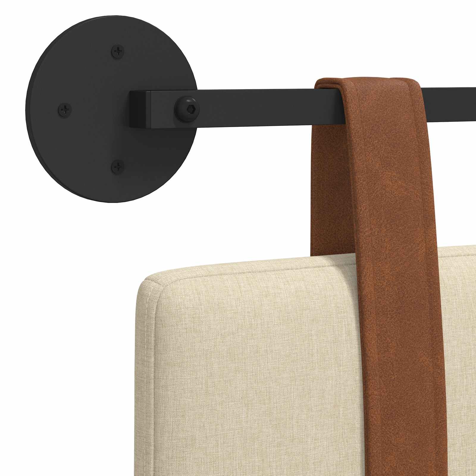 Κρεμαστό Κεφαλάρι Επιτοίχιο Κρεμ 80 x 40 cm Επεξεργασμένο ξύλο - Pakobazaar