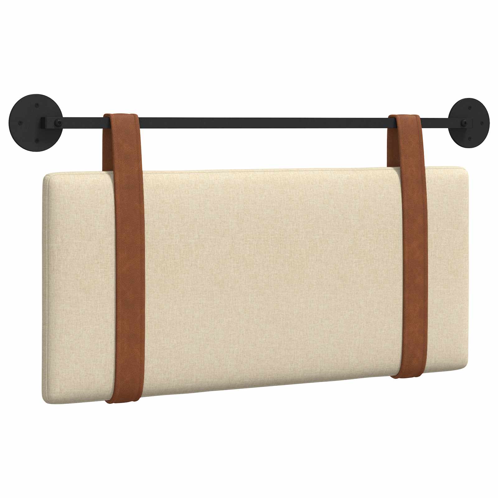 Κρεμαστό Κεφαλάρι Επιτοίχιο Κρεμ 80 x 40 cm Επεξεργασμένο ξύλο - Pakobazaar