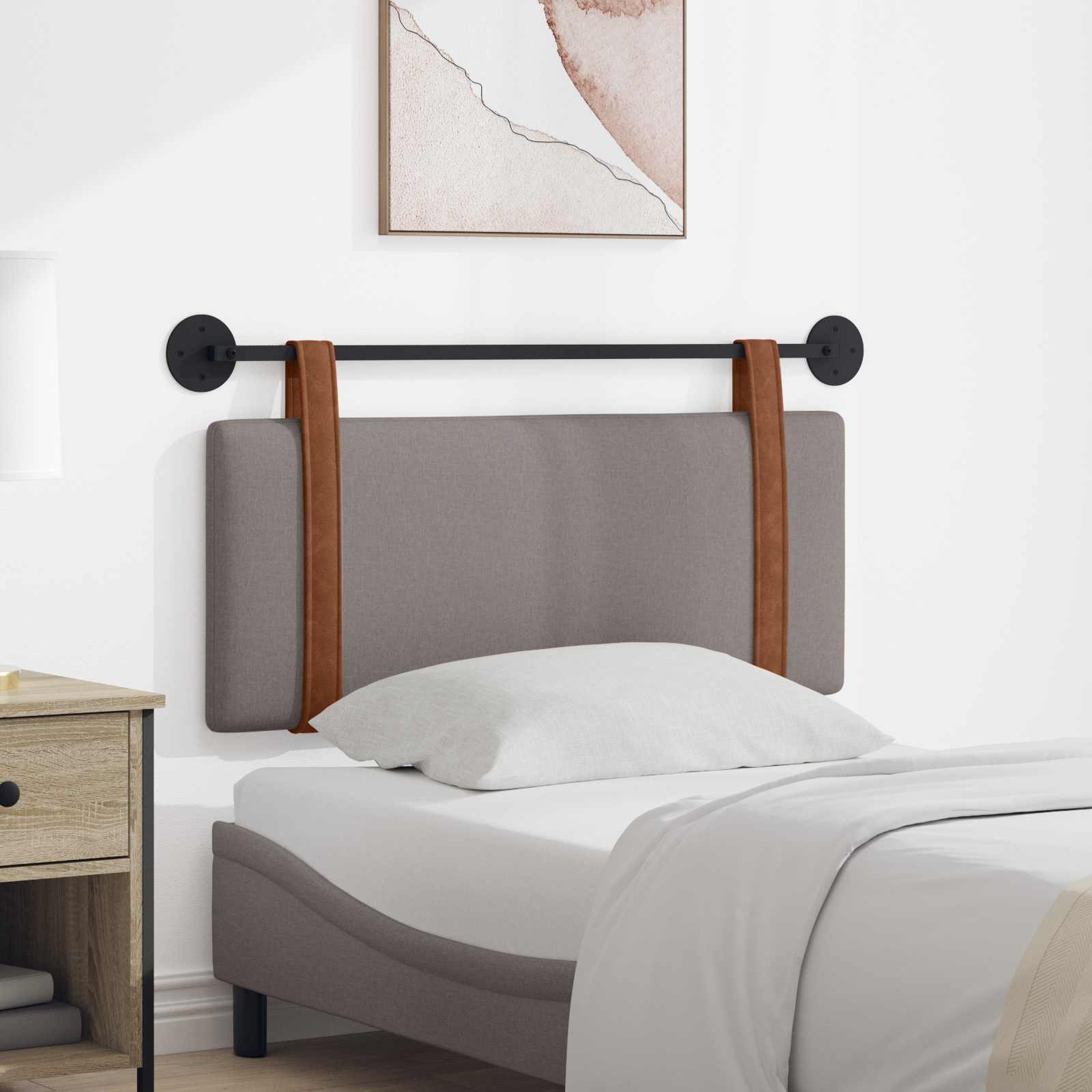 Κρεμαστό Κεφαλάρι Taupe 100 x 40 cm Επεξεργασμένο ξύλο - Pakobazaar
