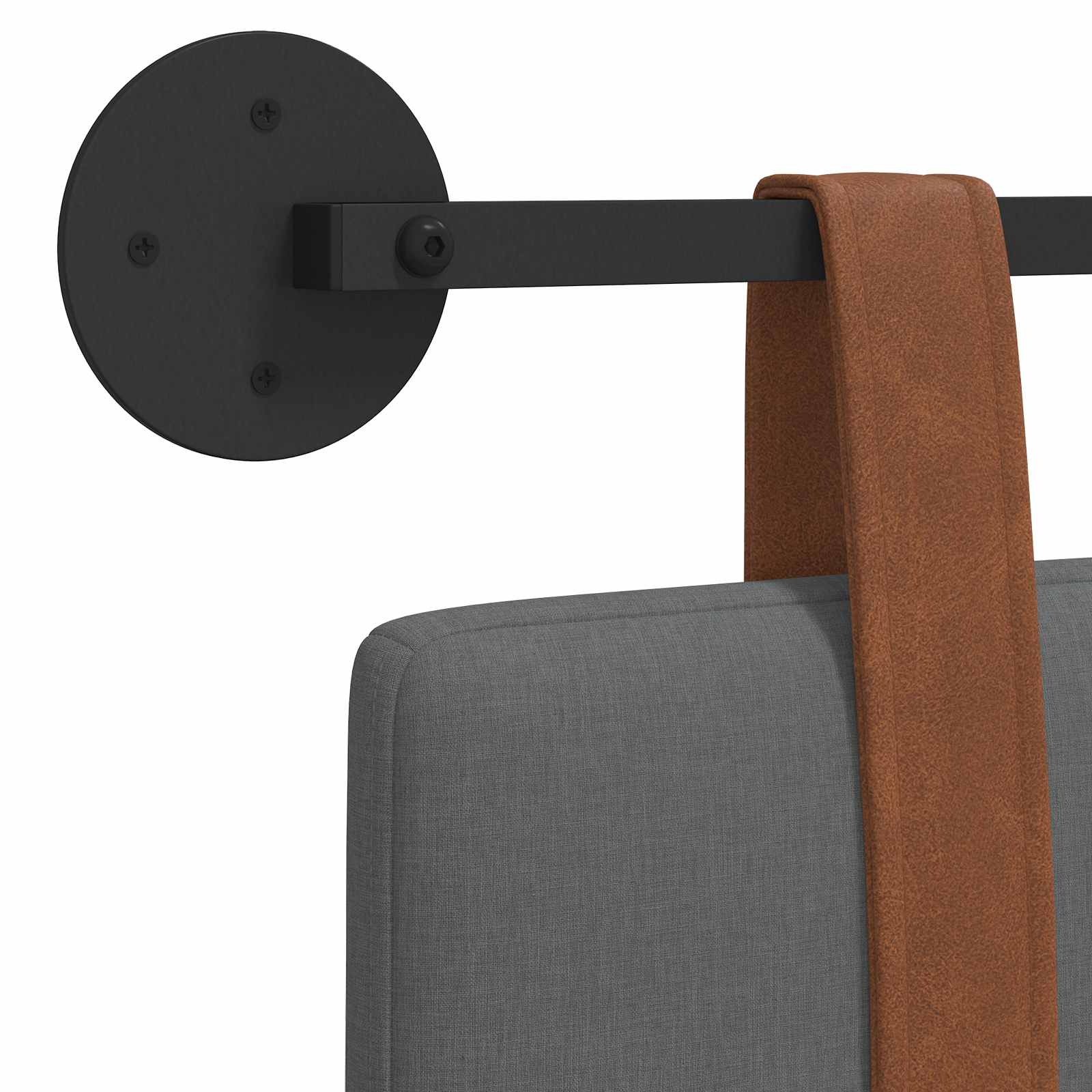 Κρεμαστό Κεφαλάρι Σκούρο Γκρι 120 x 40 cm Επεξεργασμένο ξύλο - Pakobazaar