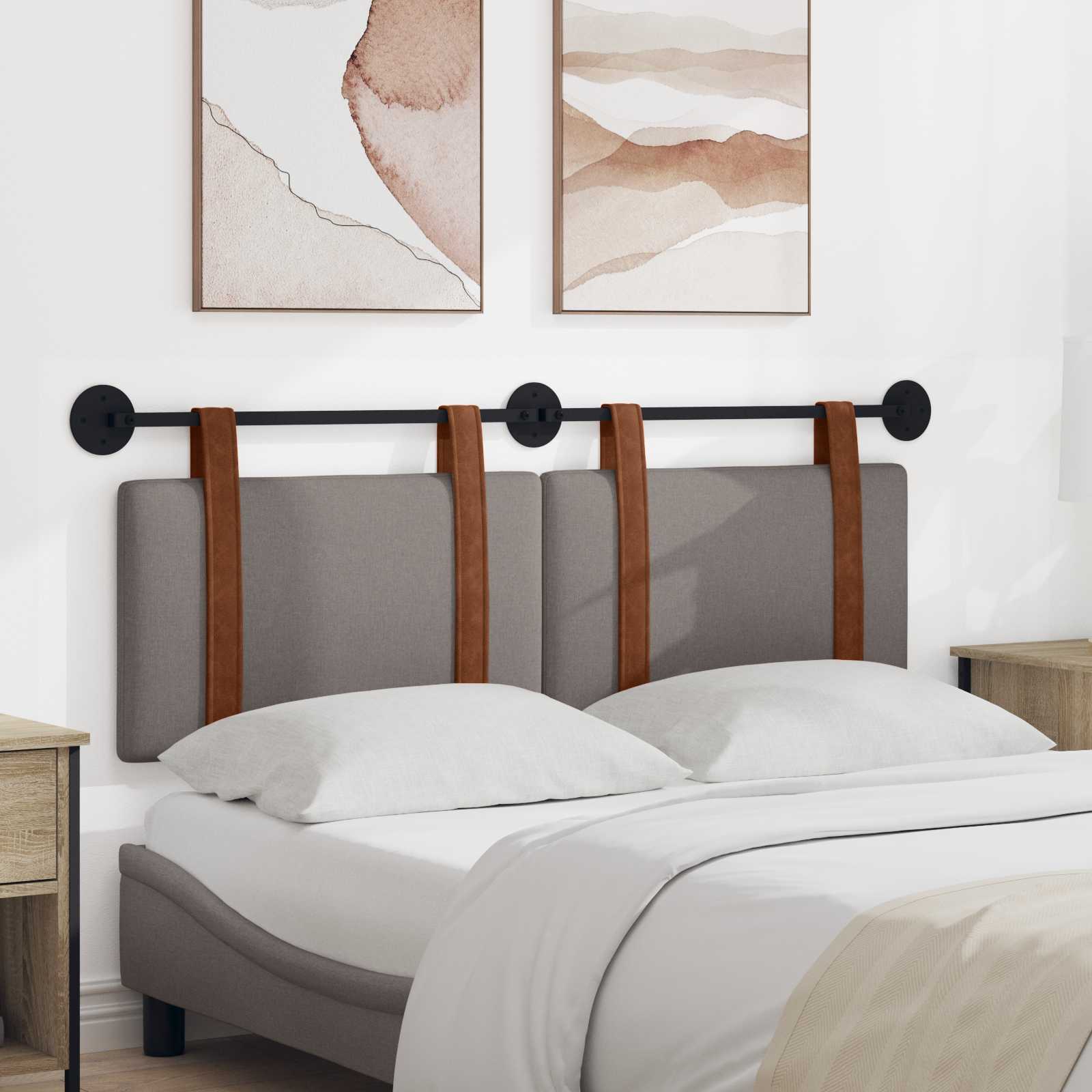 Κρεμαστό Κεφαλάρι Taupe 120 x 40 cm Επεξεργασμένο ξύλο - Pakobazaar