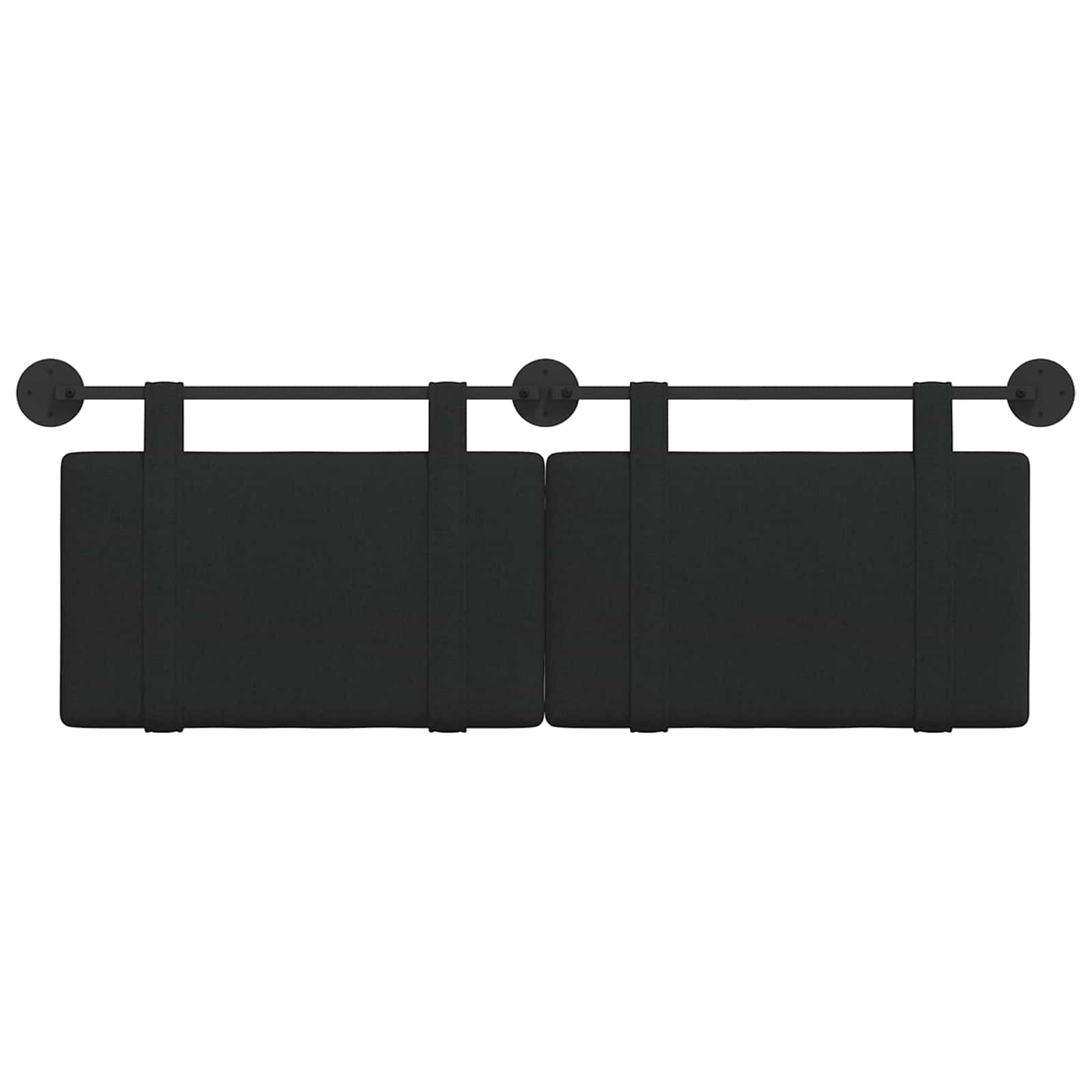 Κρεμαστό Κεφαλάρι Επιτοίχιο Μαύρο 150 x 55 x 5 εκ ύφασμα - Pakobazaar