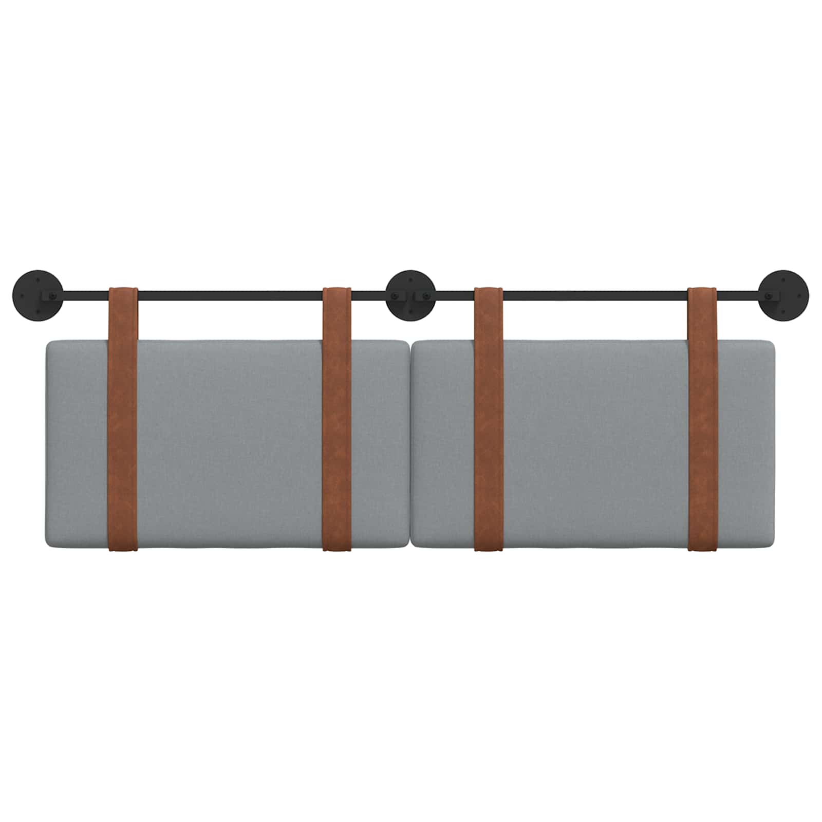 Κρεμαστό Κεφαλάρι Ανοιχτό γκρι 140 x 40 cm Επεξεργασμένο ξύλο - Pakobazaar