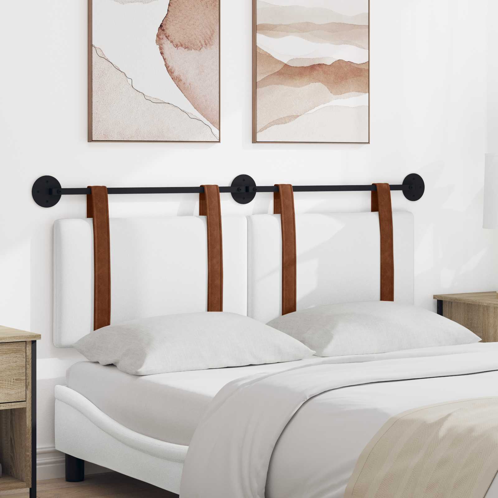 Κρεμαστό Κεφαλάρι Λευκό 140 x 40 cm Επεξεργασμένο ξύλο - Pakobazaar