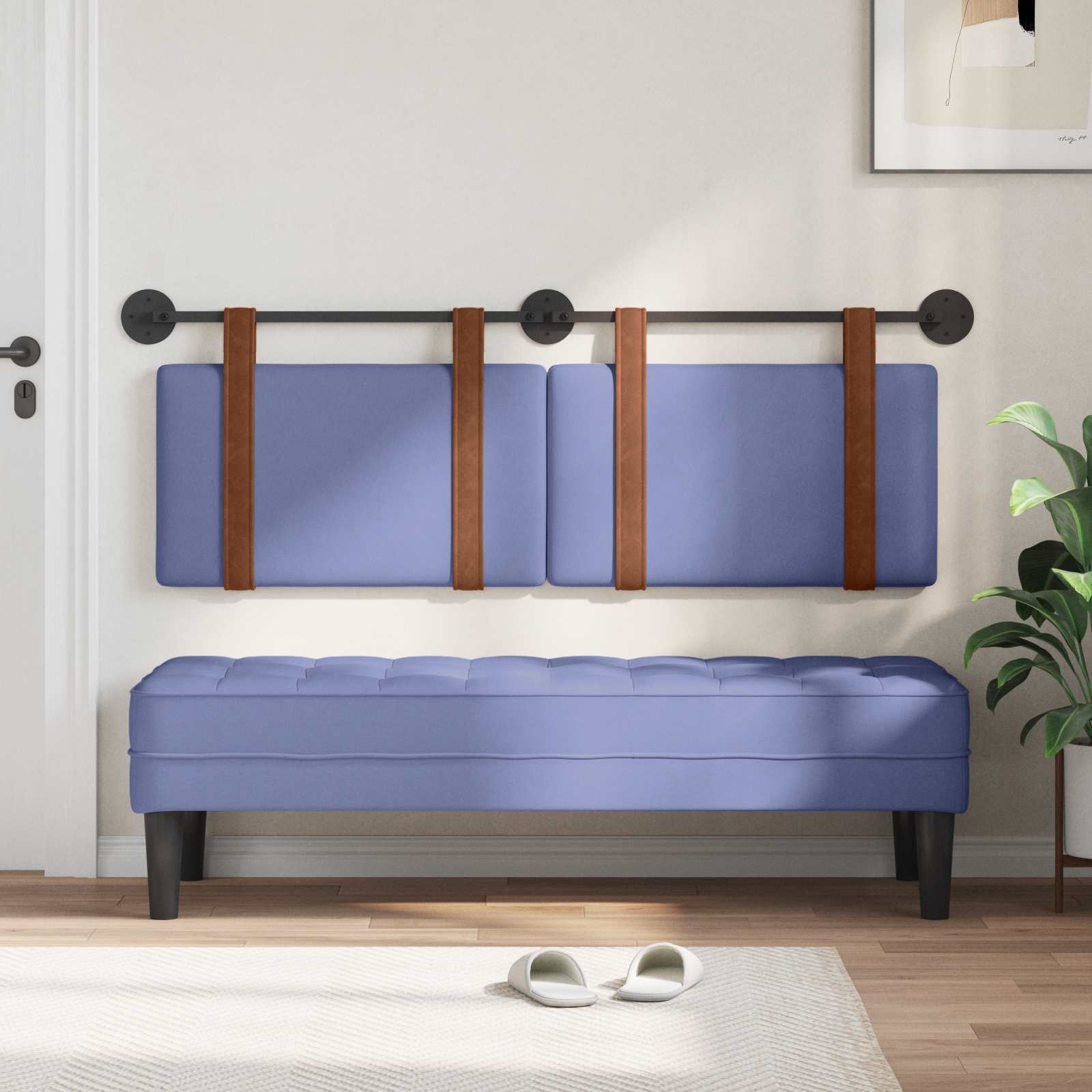 Κρεμαστό Κεφαλάρι Μπλε τζην 140 x 40 cm Επεξεργασμένο ξύλο - Pakobazaar