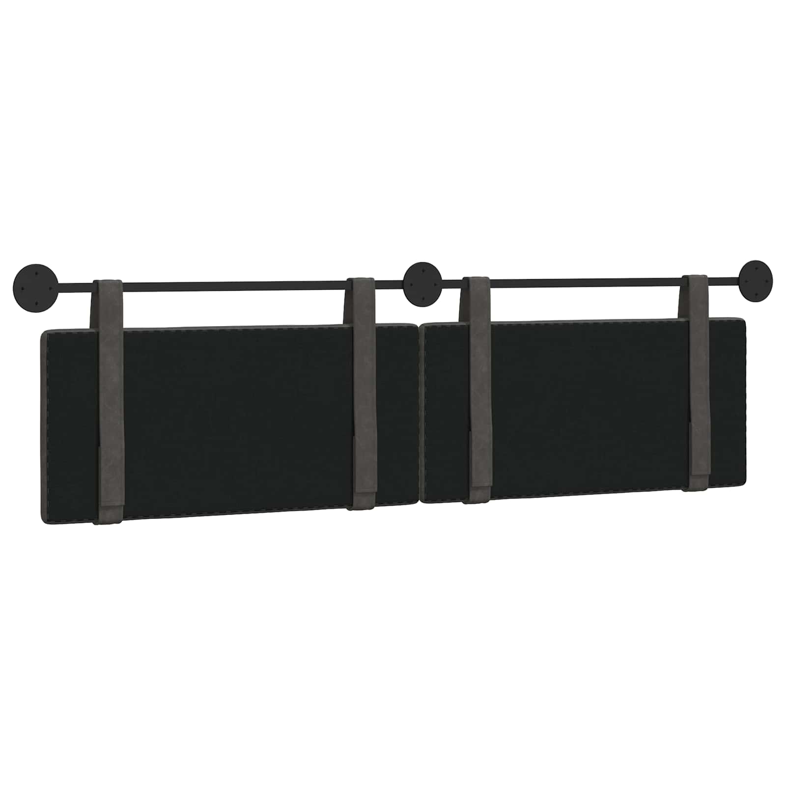 Κρεμαστό Κεφαλάρι Επιτοίχιο Μαύρο 170 x 55 x 5 εκ Αντίκα PU - Pakobazaar