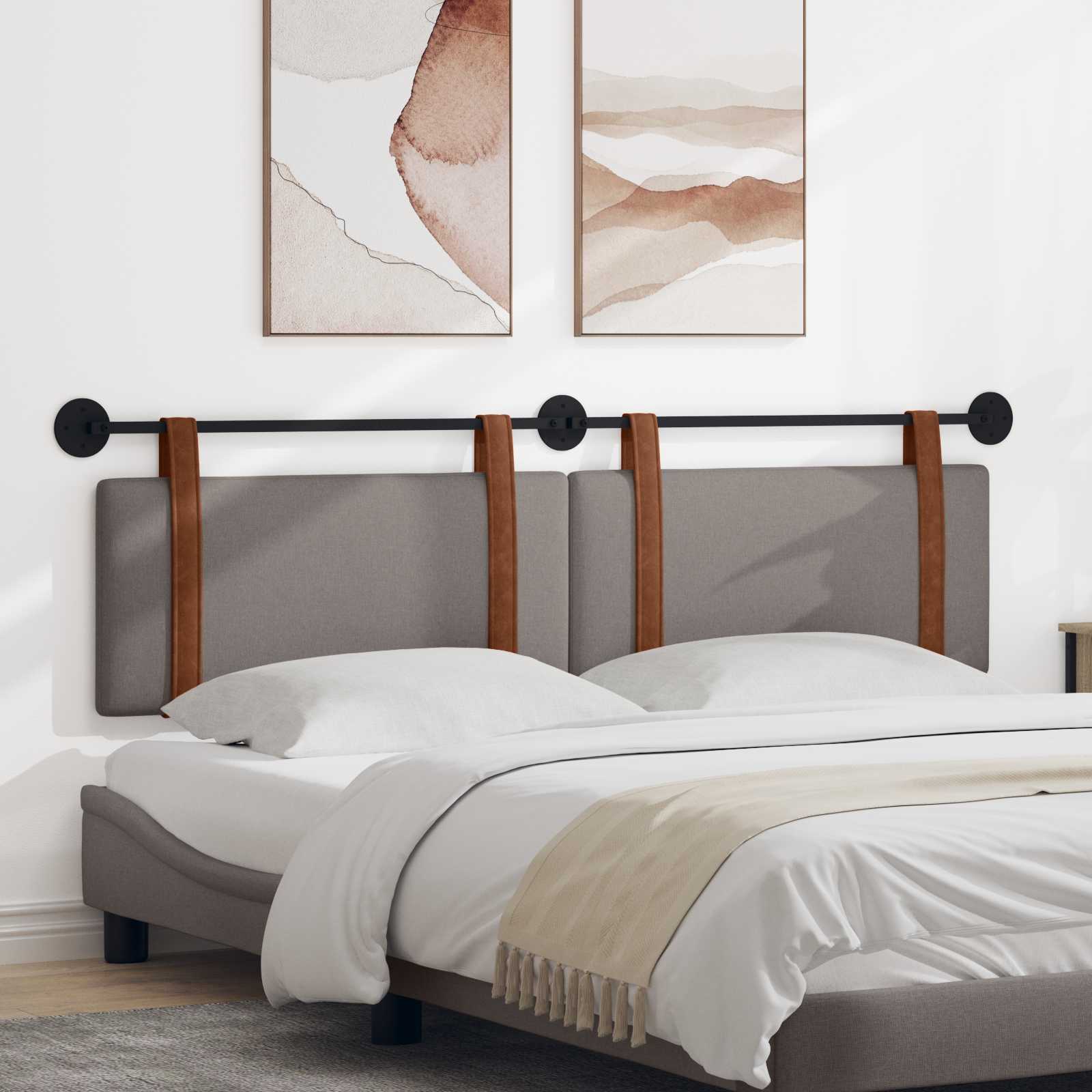 Κρεμαστό Κεφαλάρι Επιτοίχιο Taupe 170 x 55 x 5 εκ Αντίκα PU - Pakobazaar