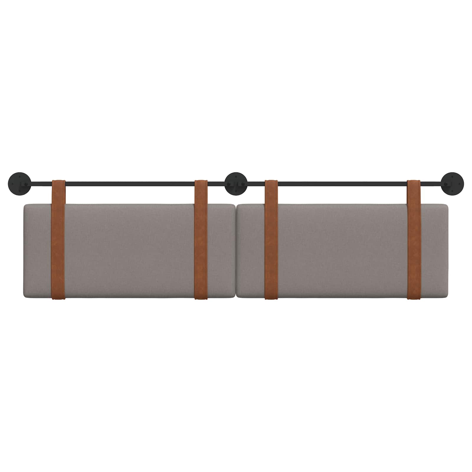 Κρεμαστό Κεφαλάρι Επιτοίχιο Taupe 170 x 55 x 5 εκ Αντίκα PU - Pakobazaar