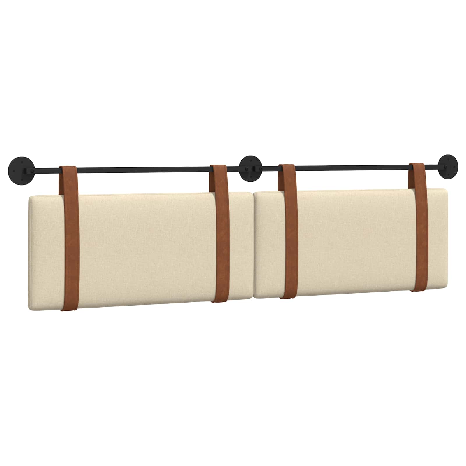 Κρεμαστό Κεφαλάρι Επιτοίχιο Κρεμ 180 x 40 cm Επεξεργασμένο ξύλο - Pakobazaar