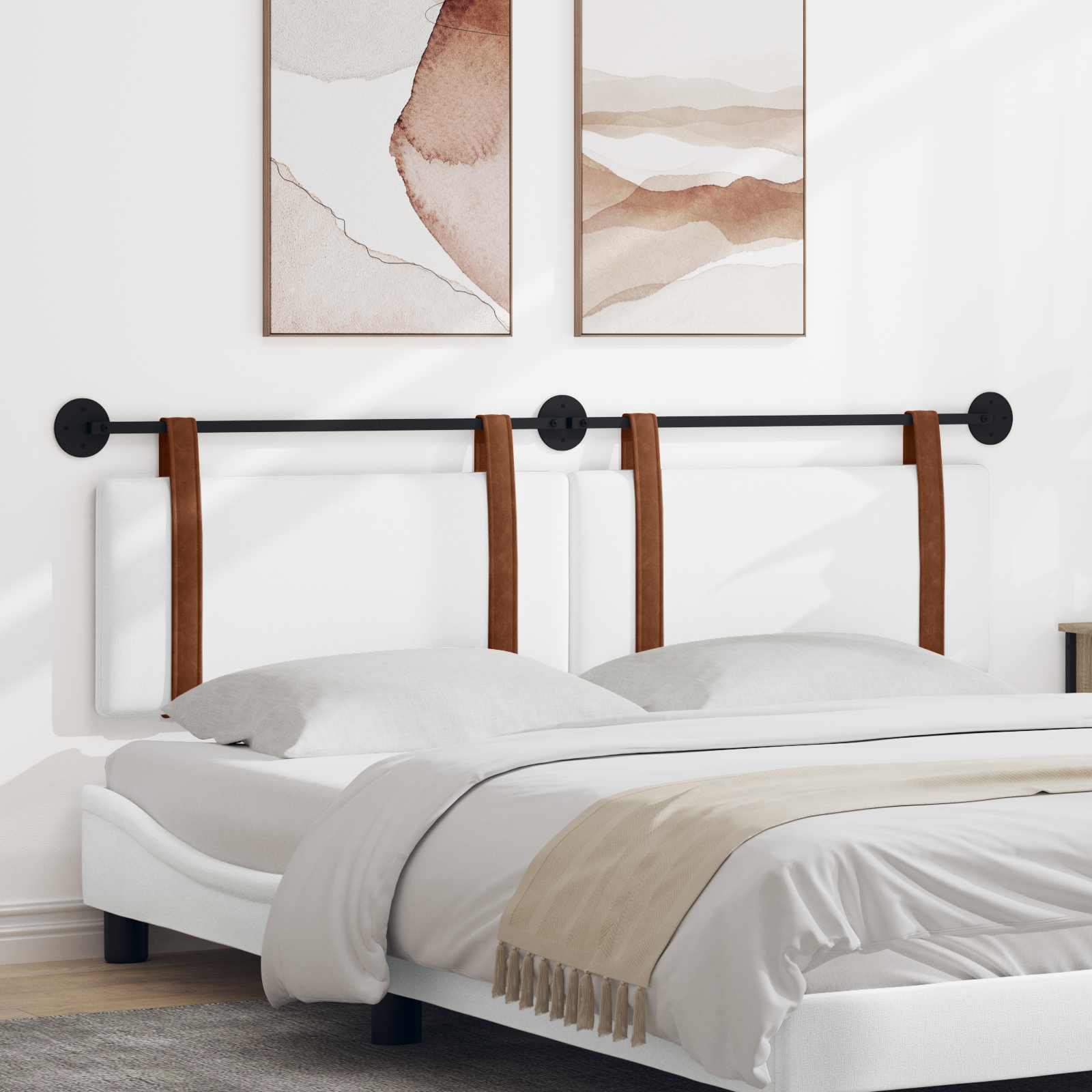 Κρεμαστό Κεφαλάρι Λευκό 180 x 40 cm Επεξεργασμένο ξύλο - Pakobazaar