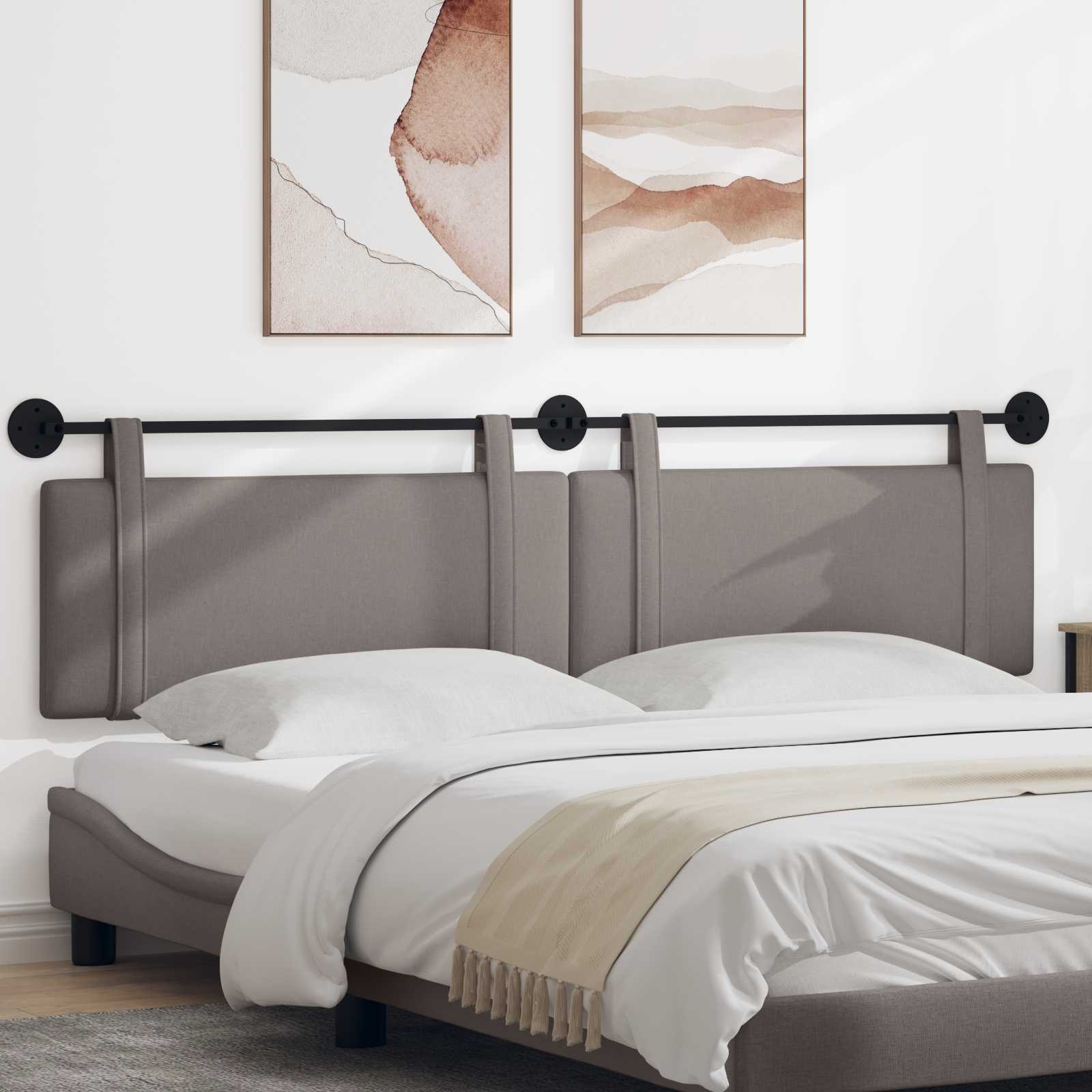 Κρεμαστό Κεφαλάρι Επιτοίχιο Taupe 210 x 55 x 5 εκ ύφασμα - Pakobazaar