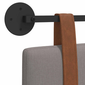 Κρεμαστό Κεφαλάρι Επιτοίχιο Taupe 210 x 55 x 5 εκ Αντίκα PU - Pakobazaar
