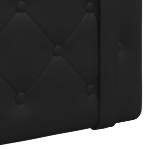 Κρεμαστό Κεφαλάρι Επιτοίχιο Μαύρο 150 x 55 x 5 εκ Τεχνητό Δέρμα - Pakobazaar