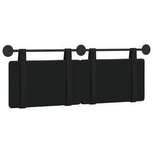 Κρεμαστό Κεφαλάρι Επιτοίχιο Μαύρο 150 x 55 x 5 εκ Τεχνητό Δέρμα - Pakobazaar
