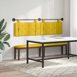 Κρεμαστό Κεφαλάρι Επιτοίχιο Κίτρινο 170 x 55 x 5 εκ Βελούδο - Pakobazaar