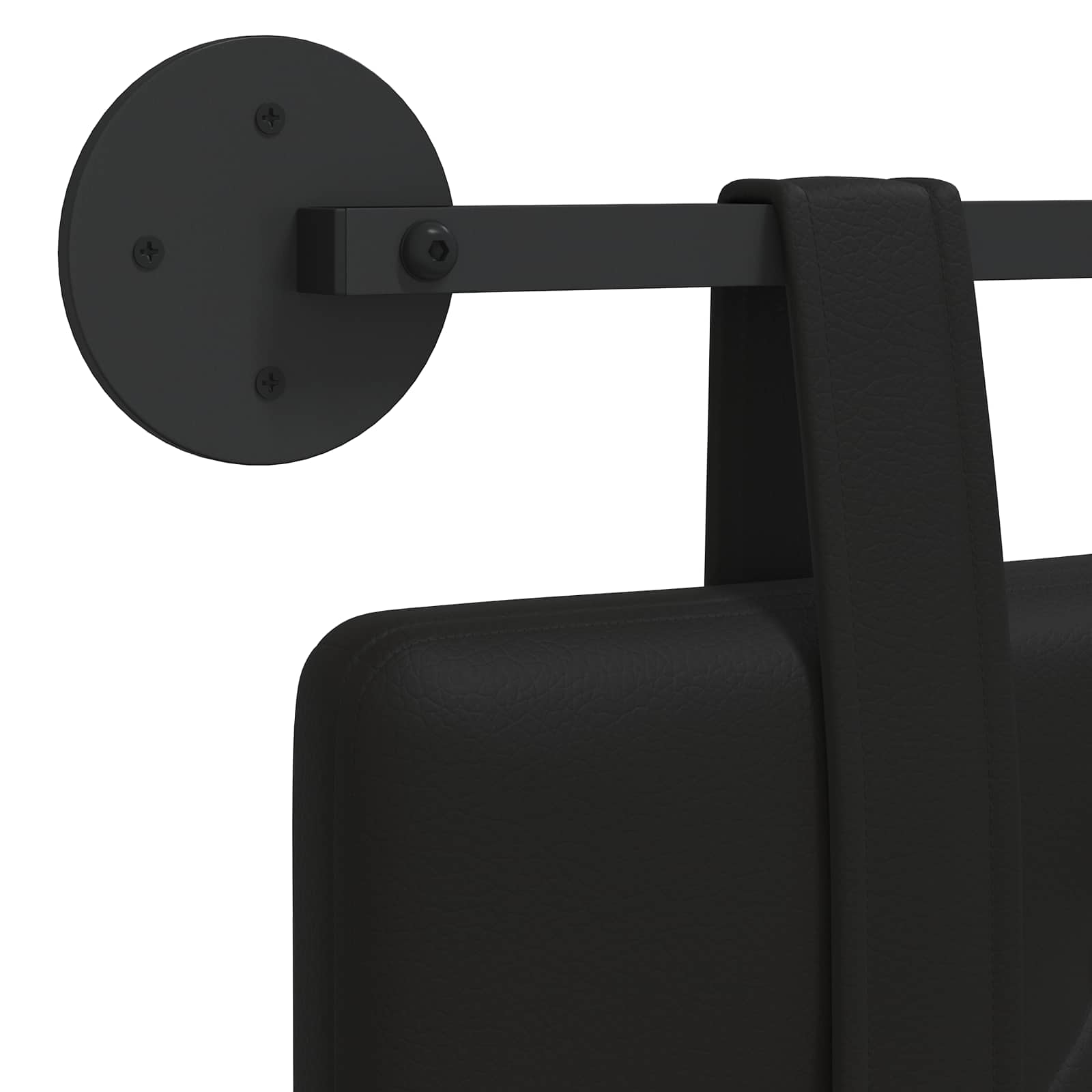 Κρεμαστό Κεφαλάρι Επιτοίχιο Μαύρο 170 x 55 x 5 εκ Τεχνητό Δέρμα - Pakobazaar