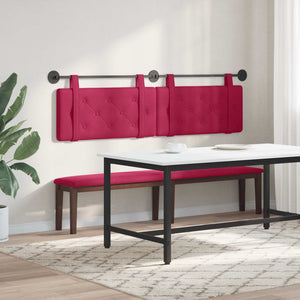 Κρεμαστό Κεφαλάρι Επιτοίχιο Κόκκινο 190 x 55 x 5 εκ Βελούδο - Pakobazaar