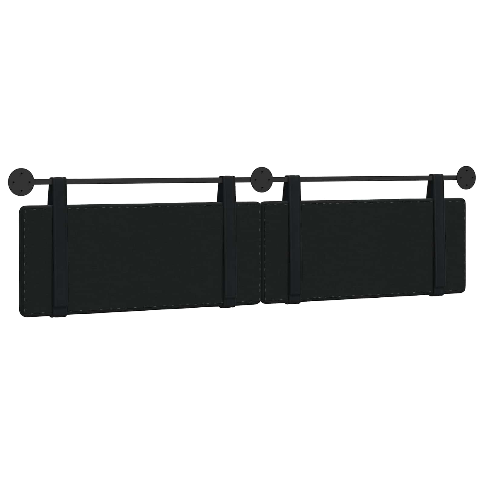 Κρεμαστό Κεφαλάρι Επιτοίχιο Μαύρο 210 x 55 x 5 εκ Βελούδο - Pakobazaar