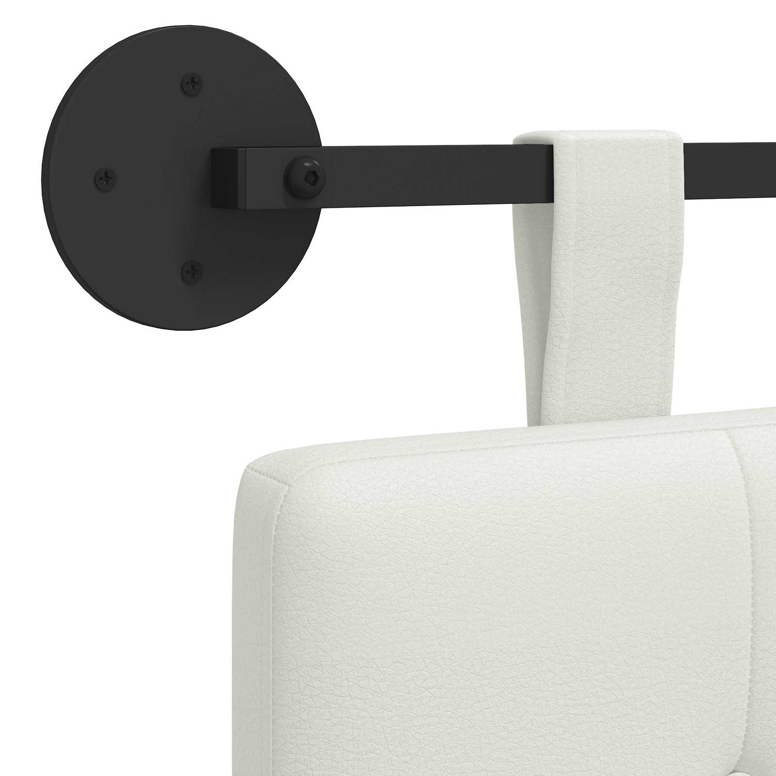 Κρεμαστό Κεφαλάρι Λευκός 100 x 55 x 5 εκ Τεχνητό Δέρμα - Pakobazaar