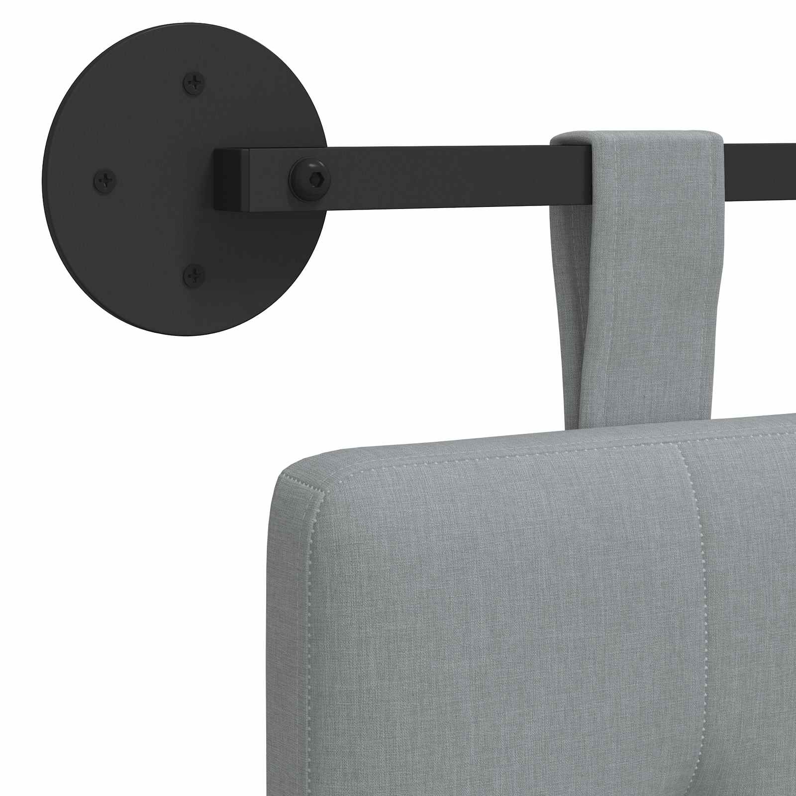 Κρεμαστό Κεφαλάρι Επιτοίχιο Ανοιχτό γκρι 150 x 55 x 5 εκ - Pakobazaar