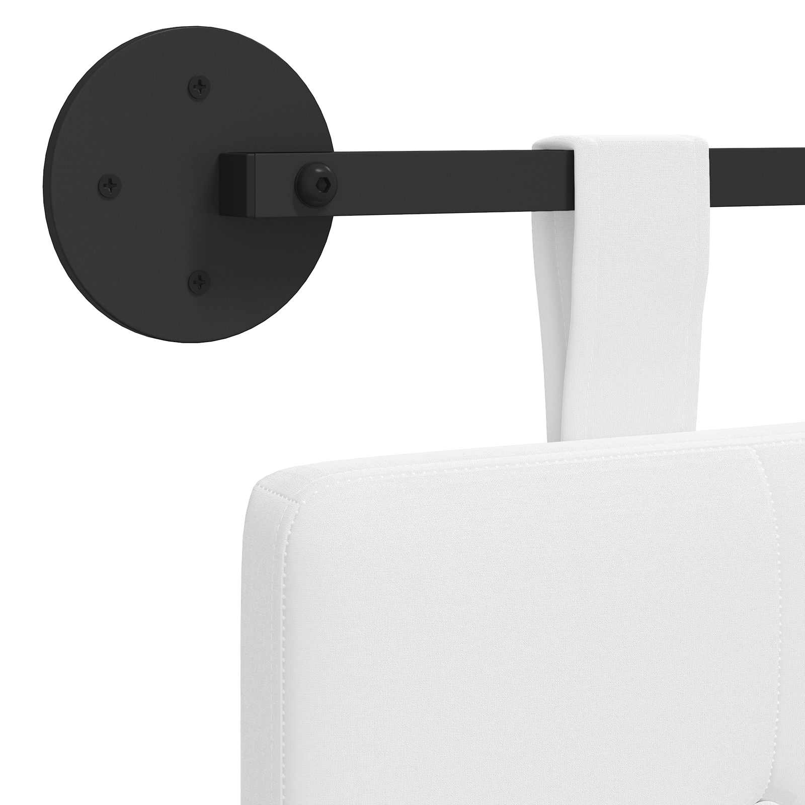 Κρεμαστό Κεφαλάρι Επιτοίχιο Λευκός 190 x 55 x 5 εκ ύφασμα - Pakobazaar