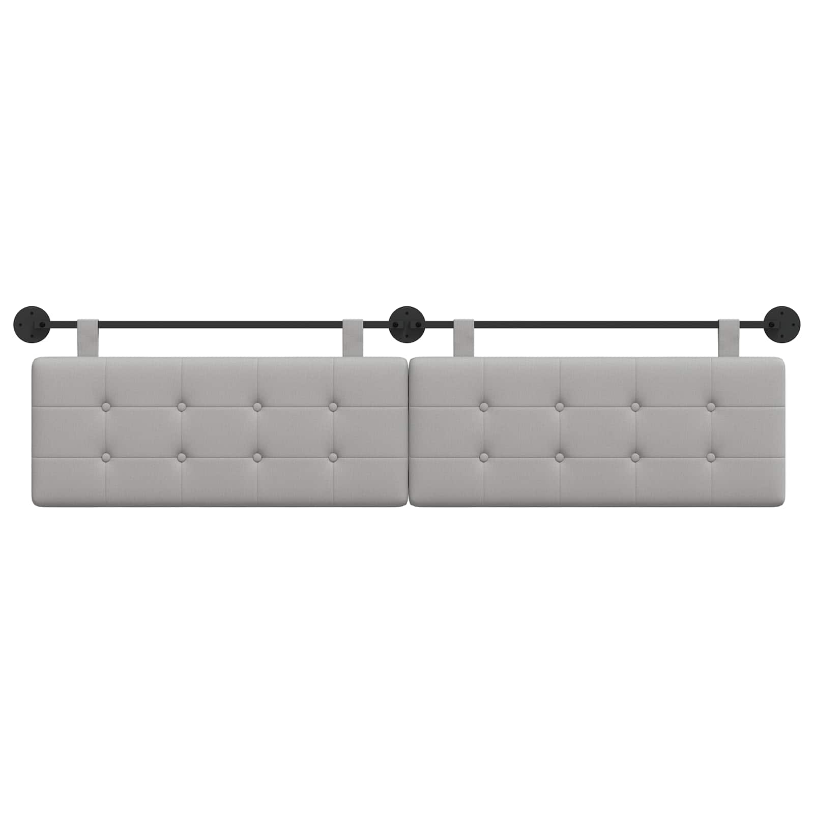 Κρεμαστό Κεφαλάρι Επιτοίχιο Σκίουρος Γκρί 210 x 55 x 5 εκ - Pakobazaar